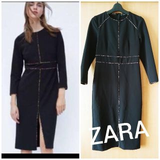 ザラ(ZARA)のsmile2525様専用ページ♪ZARA★レオパードパイピングワンピース(ひざ丈ワンピース)