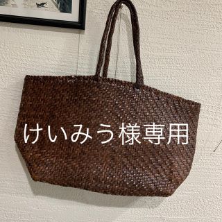 ドラゴン(DRAGON)のドラゴン　メッシュレザーバッグ　ダークブラウン　美品(ショルダーバッグ)