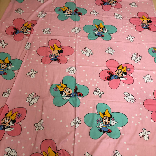 Disney(ディズニー)の専用❗️🌜ビンテージ シーツ🌛ミニー  花びら　ピンク ハンドメイドの素材/材料(生地/糸)の商品写真