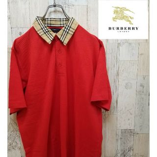 バーバリー(BURBERRY)の希少　BURBERRY　ノバチェック柄　襟切り替え　ポロシャツ(ポロシャツ)