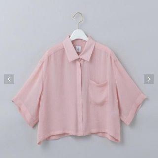 ビューティアンドユースユナイテッドアローズ(BEAUTY&YOUTH UNITED ARROWS)の6rokuシアービックシャツ　ピンク(シャツ/ブラウス(半袖/袖なし))