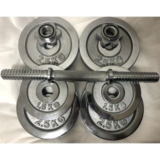 ダンベル シルバー 10kg + 3kg(トレーニング用品)