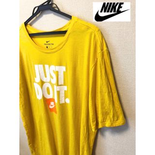 ナイキ(NIKE)の【フォロー割】NIKE TEE XL メンズ レディース 古着 イエロー(Tシャツ/カットソー(半袖/袖なし))