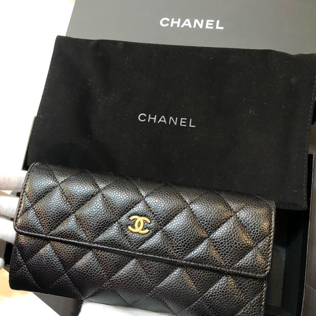 高知インター店】 CHANEL - シャネル キャビアスキン 長財布 財布