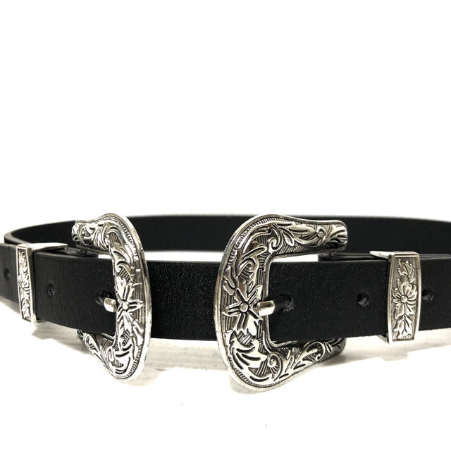 Saint Laurent(サンローラン)の 新品 Double Buckle Western Belt ウエスタンベルト メンズのファッション小物(ベルト)の商品写真