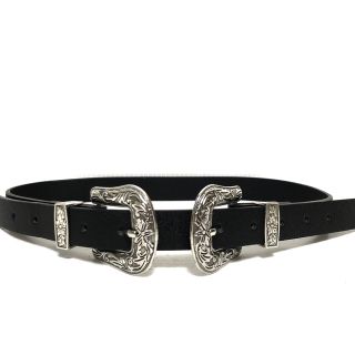 サンローラン(Saint Laurent)の 新品 Double Buckle Western Belt ウエスタンベルト(ベルト)