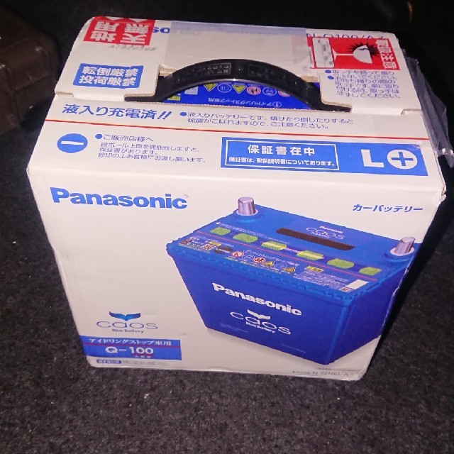 Panasonic(パナソニック)のPanasonic カーバッテリー caos Q-100L 自動車/バイクの自動車(汎用パーツ)の商品写真