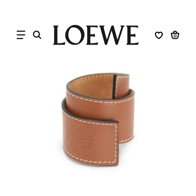 LOEWE>スラップ ブレスレット スモール(タン) www.krzysztofbialy.com