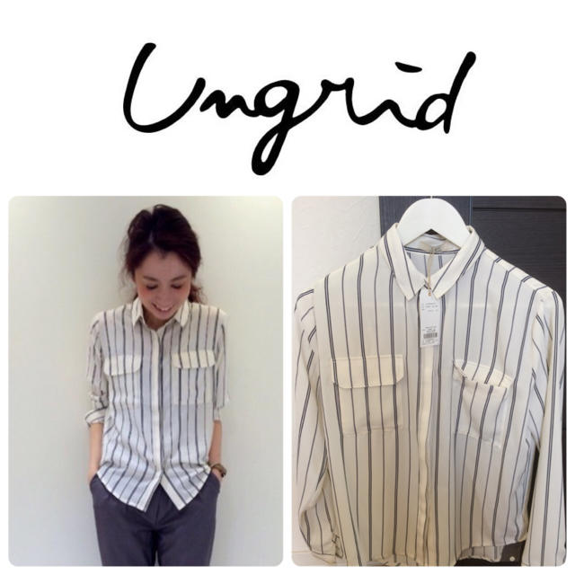 Ungrid(アングリッド)のungridジョーゼットストライプSH レディースのトップス(シャツ/ブラウス(長袖/七分))の商品写真