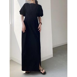 louren  puff sleeve onepiece  サイズM(ロングワンピース/マキシワンピース)