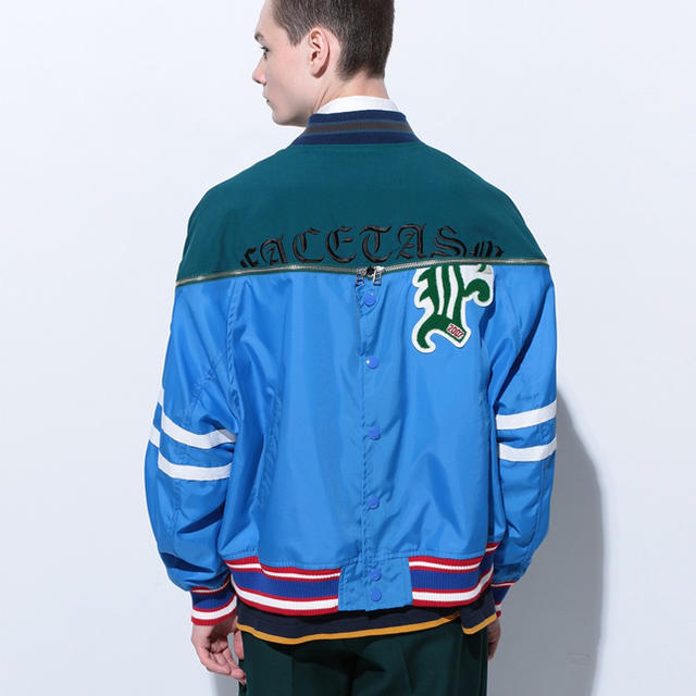 ZIPPER WOOLxNYLON STADIUM JACKET