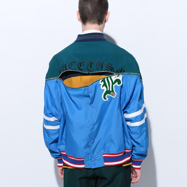 ZIPPER WOOLxNYLON STADIUM JACKET