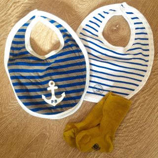 プチバトー(PETIT BATEAU)のpetit bateau スタイセット(ベビースタイ/よだれかけ)