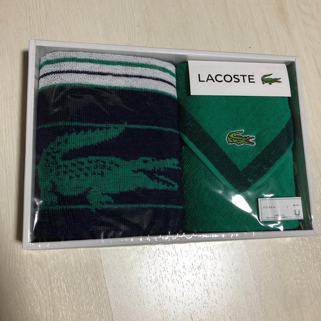 LACOSTE(ラコステ)のラコステ　lacoste ゲスト　タオル　フェイス　タオル インテリア/住まい/日用品の日用品/生活雑貨/旅行(タオル/バス用品)の商品写真