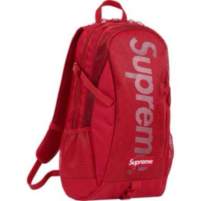 Supreme(シュプリーム)のsupreme backpack 20ss Dark Red 赤 ステッカー付☆ メンズのバッグ(バッグパック/リュック)の商品写真