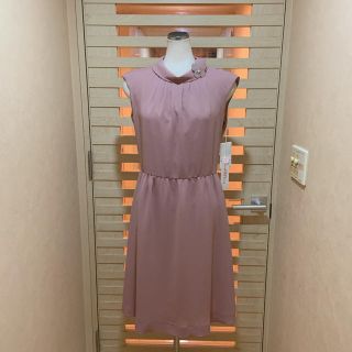 ハナエモリ(HANAE MORI)のハナエモリ（ALMA EN ROSE）新品 11号ピンク系ワンピース(ひざ丈ワンピース)