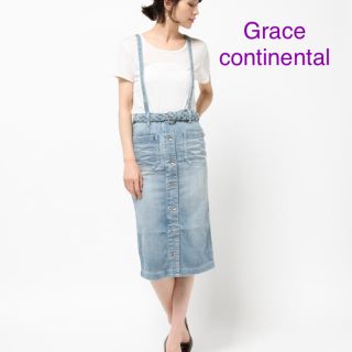 グレースコンチネンタル(GRACE CONTINENTAL)のグレースコンチネンタル  デニムタイトスカート(ひざ丈スカート)