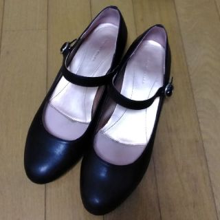 パンプス　黒　24.5　ヒール3.5センチ(ハイヒール/パンプス)