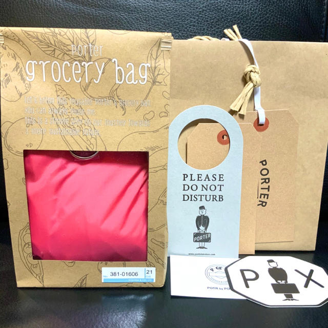 PORTER / GROCERY BAG cvs エコバッグ ポーター ピンク 好評 36.0%割引