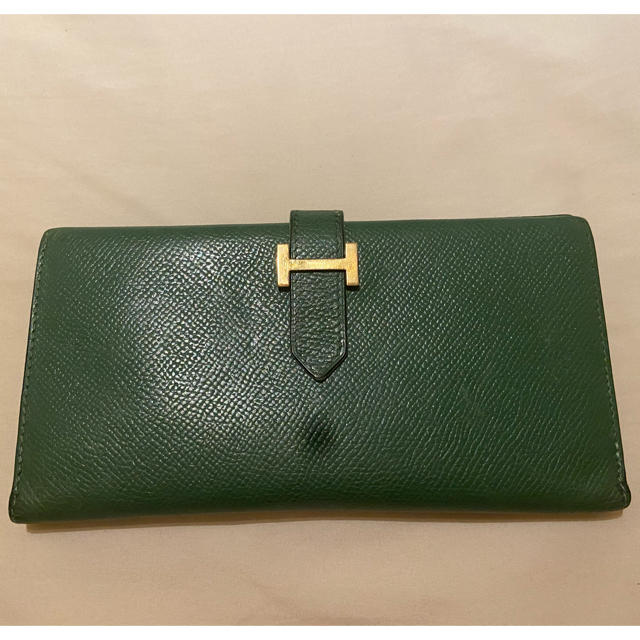 Hermes(エルメス)の【希少/美品】HERMES ベアン 長財布 緑 レディースのファッション小物(財布)の商品写真