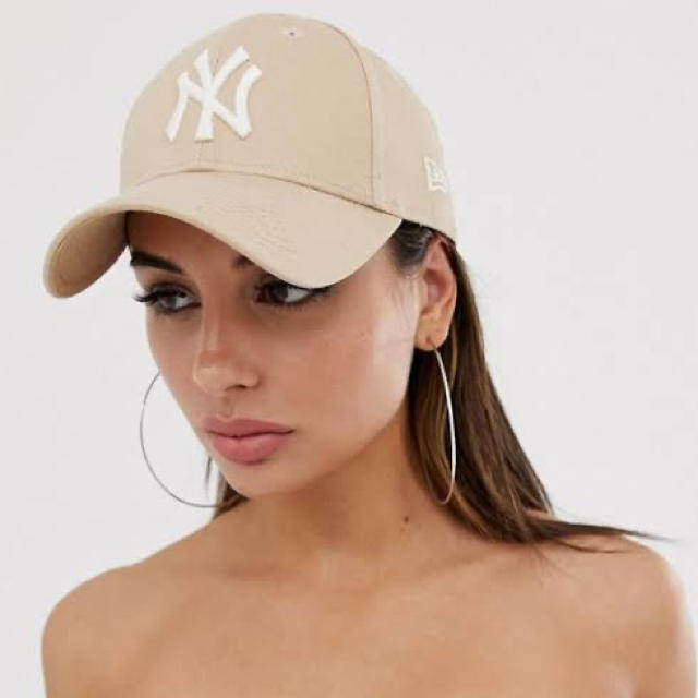 ニューエラ キャップ NY ヤンキース ストーン ベージュ レディース