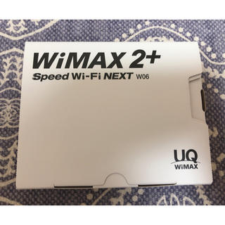 エーユー(au)のWiMAX2+ Speed Wi-Fi NEXT W06(PC周辺機器)