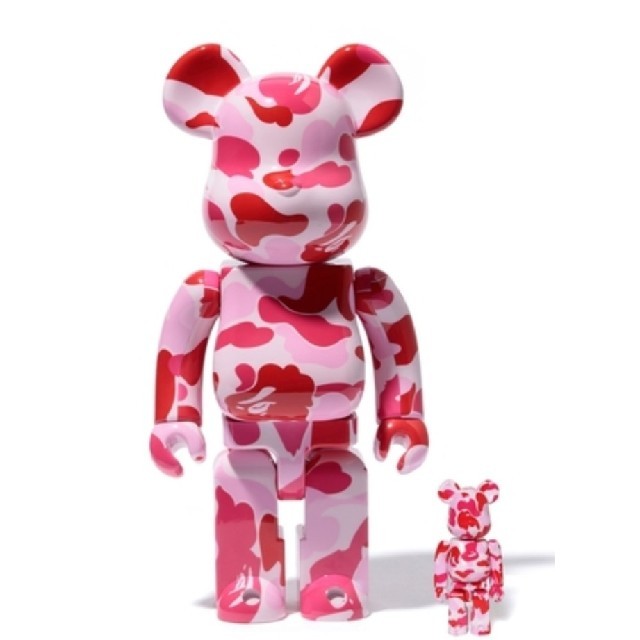 【新品！ 】 ABC CAMO BE@RBRICK PINK 400％＆100 エンタメ/ホビーのコレクション(その他)の商品写真