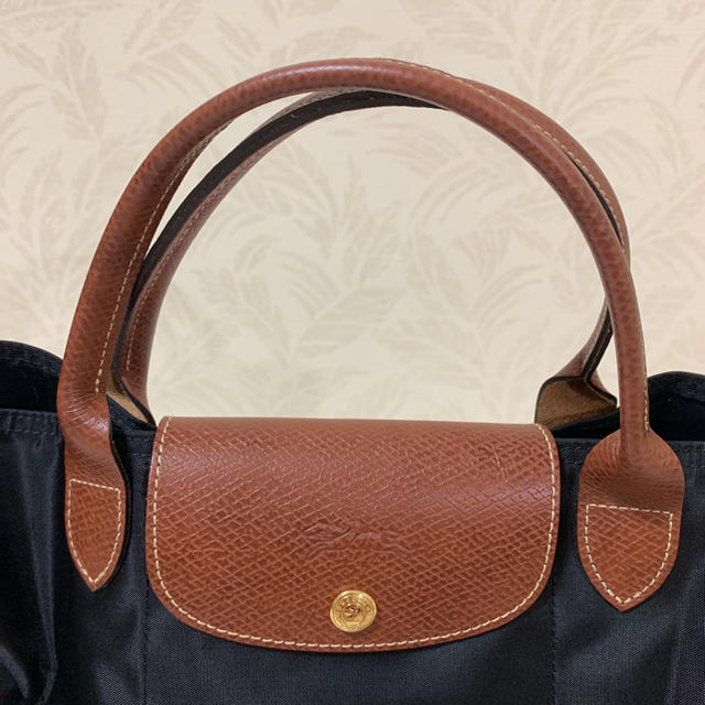 LONGCHAMP(ロンシャン)の美品 ロンシャン ブラック トートバッグ レディースのバッグ(トートバッグ)の商品写真