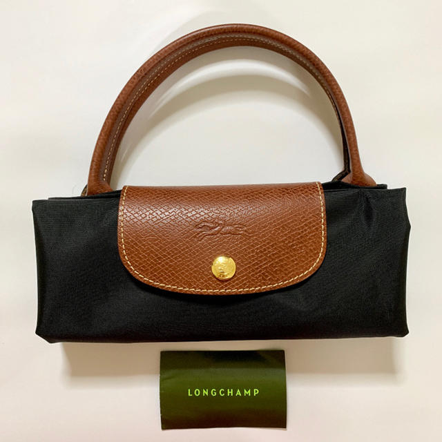 LONGCHAMP(ロンシャン)の美品 ロンシャン ブラック トートバッグ レディースのバッグ(トートバッグ)の商品写真