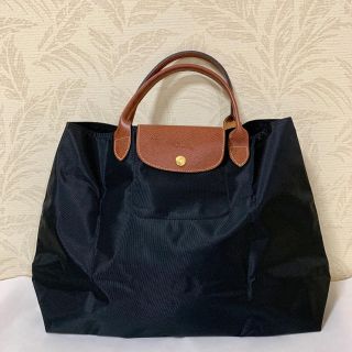 ロンシャン(LONGCHAMP)の美品 ロンシャン ブラック トートバッグ(トートバッグ)