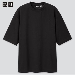 ユニクロ(UNIQLO)のUNIQLO U  エアリズムコットンオーバーサイズTシャツ（五分袖）(Tシャツ/カットソー(半袖/袖なし))