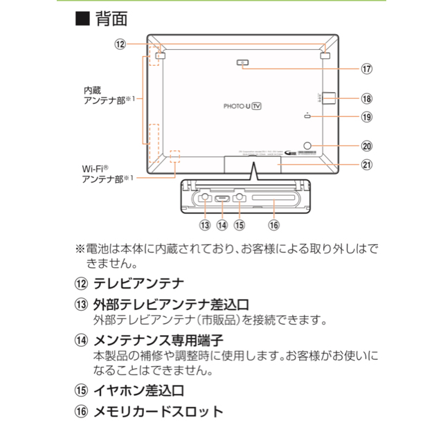 au(エーユー)のau  PHOTO - U【TV】 スマホ/家電/カメラのテレビ/映像機器(テレビ)の商品写真