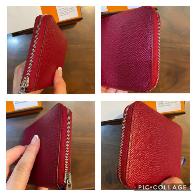 【1度使用の極美品】hermes シルクインコンパクト　ルビー