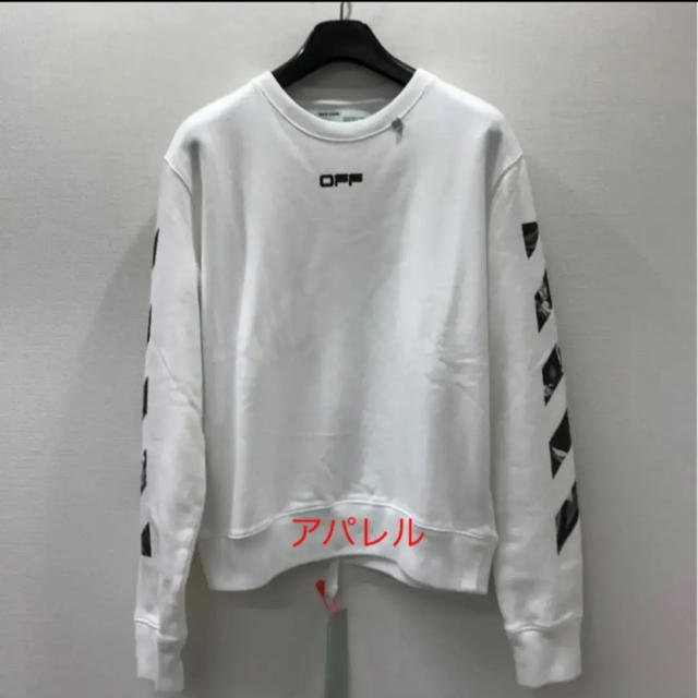 OFF-WHITE(オフホワイト)の新品20SS OFF-WHITE カラヴァッジョ スクエア スウェット XL 白 メンズのトップス(スウェット)の商品写真