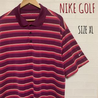 ナイキ(NIKE)の美品 NIKE GOLF ナイキ ボーダー ポロシャツ ゴルフウェア XL(ウエア)