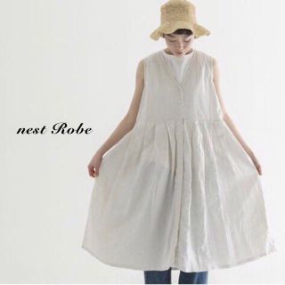 ネストローブ(nest Robe)のnest robe（ネストローブ）| リネンタックノースリーブ2wayワンピース(ロングワンピース/マキシワンピース)