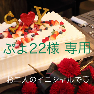 ぷよ22様専用♡イニシャルケーキトッパー(ウェディングドレス)