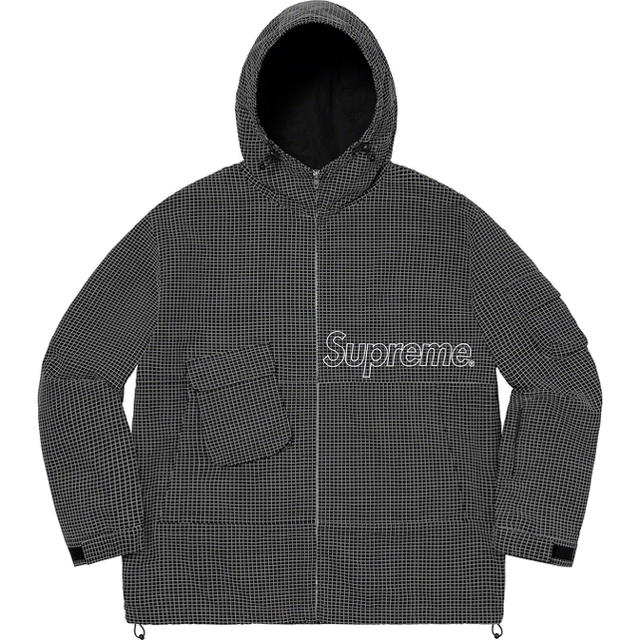 M 黒 supreme ripstop utility jacket 20ss
