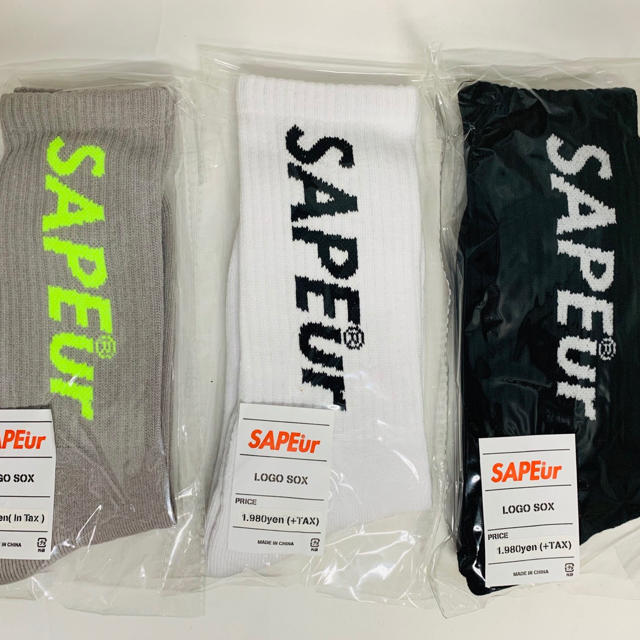 SAPEur サプール LOGO SOX ロゴ ソックス25〜29㎝ 3足セット メンズのレッグウェア(ソックス)の商品写真