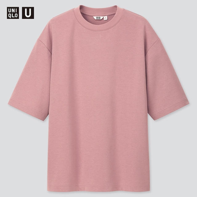 UNIQLO(ユニクロ)のユニクロ　UNIQLO エアリズムコットンオーバーサイズTシャツ（五分袖） メンズのトップス(Tシャツ/カットソー(半袖/袖なし))の商品写真