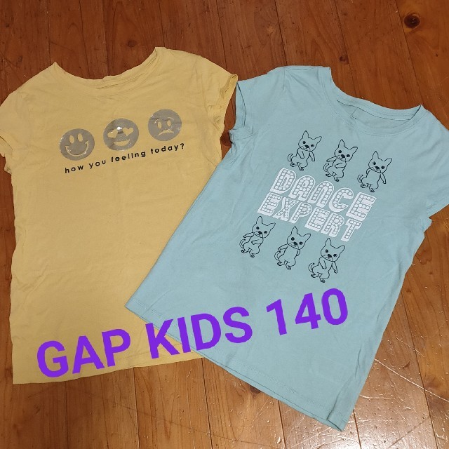 GAP Kids(ギャップキッズ)のGAP KIDS Tシャツ 2枚セット キッズ/ベビー/マタニティのキッズ服女の子用(90cm~)(Tシャツ/カットソー)の商品写真