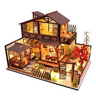 CuteBee DIY木製ドールハウス、林栖谷居、ミニチュアコレクション、LED(模型/プラモデル)
