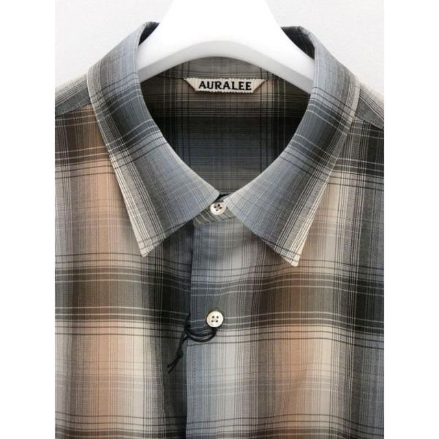 AURALEE ３ SUPER LIGHT WOOL CHECK SHIRTS - シャツ