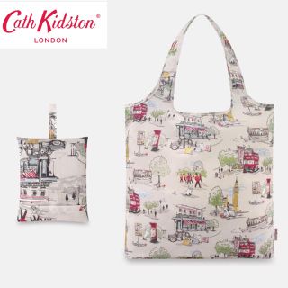 キャスキッドソン(Cath Kidston)の入手困難  ※  キャスキッドソン  折り畳み エコバッグ  ロンドン街並 柄(エコバッグ)