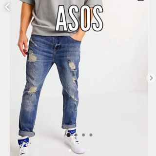 エイソス(asos)の日本未入荷ASOSクラッシュ&ウィッシュ加工　30インチデニム(デニム/ジーンズ)