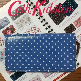 キャスキッドソン(Cath Kidston)の新品 キャスキッドソン ジップウオレット ミニドットロイヤルブルー(財布)