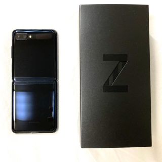 サムスン(SAMSUNG)の【超美品】galaxy z flip simフリー　mirror black(スマートフォン本体)