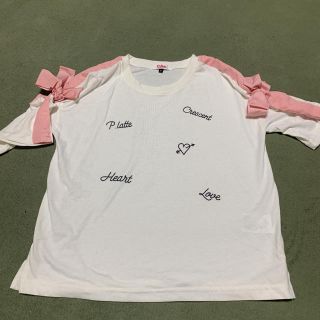 ピンクラテ(PINK-latte)のピンクラテ　リボンＴシャツ(Tシャツ/カットソー)