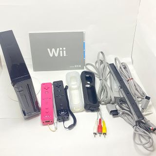 ウィー(Wii)のwii ウィー　本体&リモコン2個セット(家庭用ゲーム機本体)