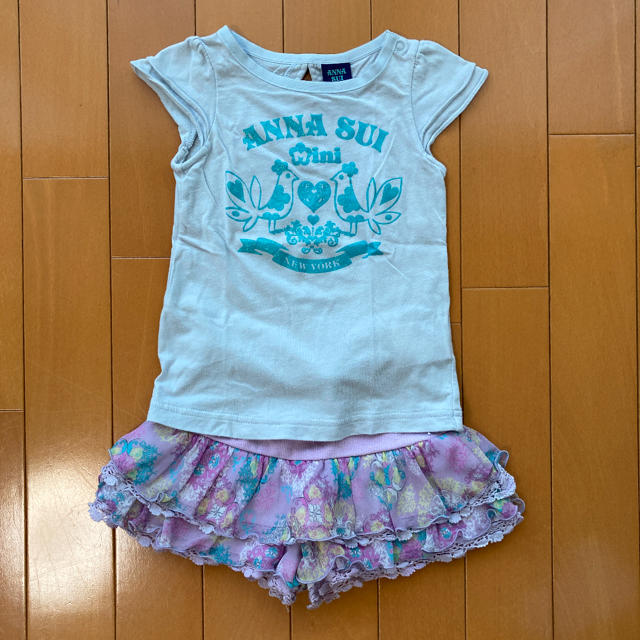 ANNA SUI mini(アナスイミニ)のアナスイミニ　カットソーとキュロットのセット キッズ/ベビー/マタニティのベビー服(~85cm)(シャツ/カットソー)の商品写真